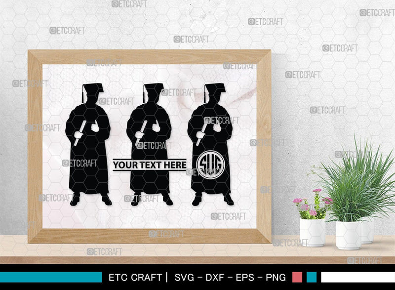 Graduate Monogram, Graduate Silhouette, Graduate SVG, Graduation Svg ...