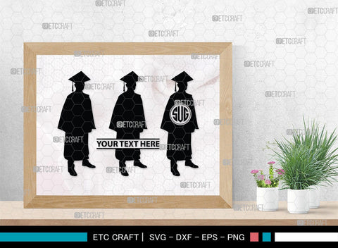 Graduate Monogram, Graduate Silhouette, Graduate SVG, Graduation Svg, Graduation Cap Svg, Hat Svg, Graduation man Svg, SB00440 SVG ETC Craft 