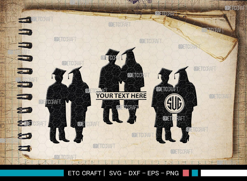 Graduate Monogram, Graduate Silhouette, Graduate SVG, Graduation Svg ...