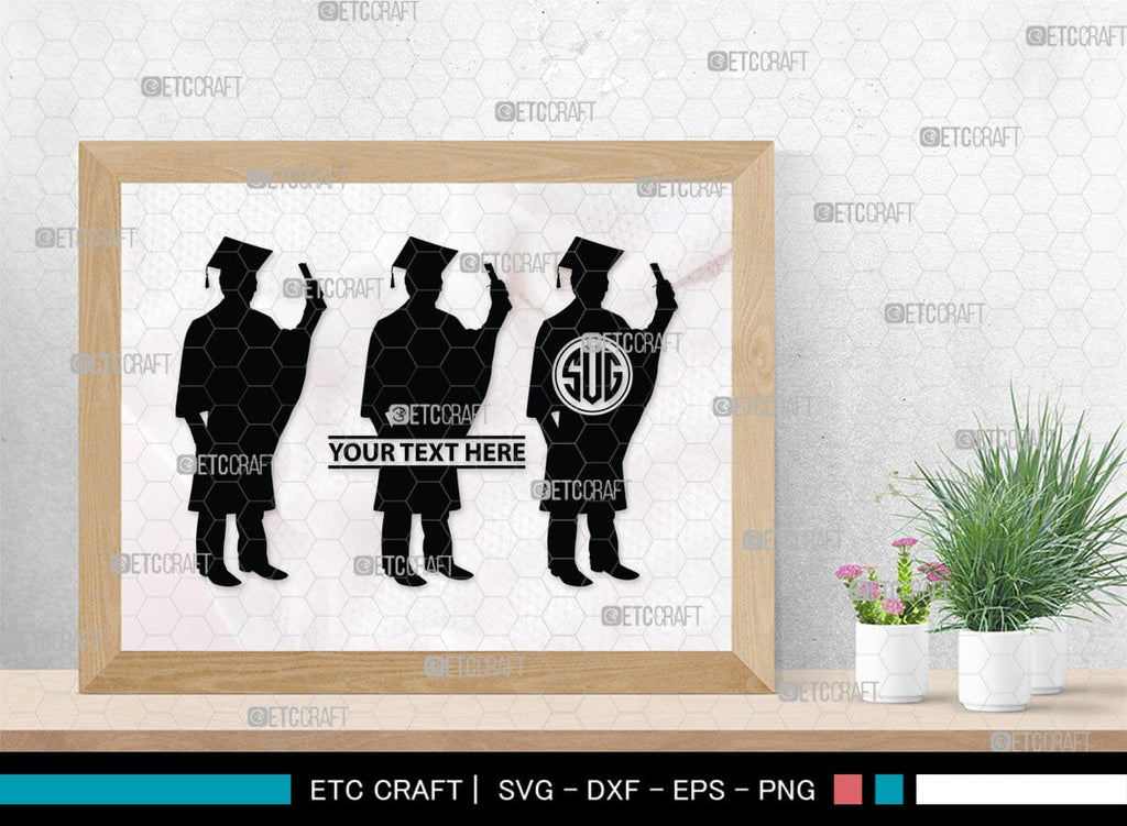 Graduate Monogram, Graduate Silhouette, Graduate SVG, Graduation Svg ...