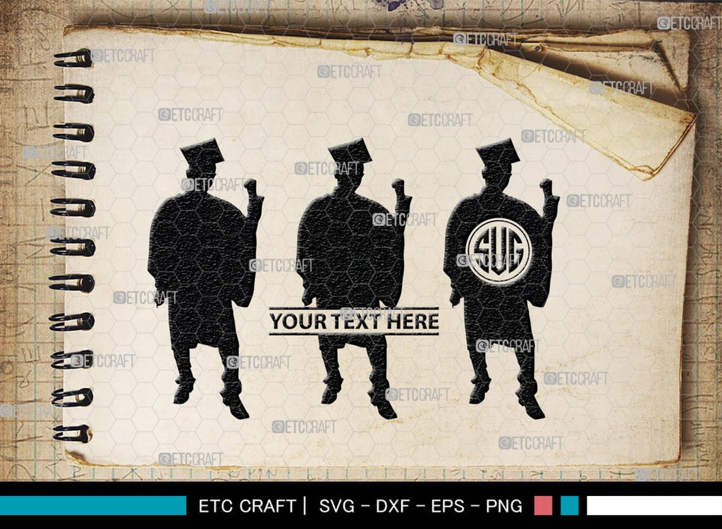 Graduate Monogram, Graduate Silhouette, Graduate SVG, Graduation Svg ...