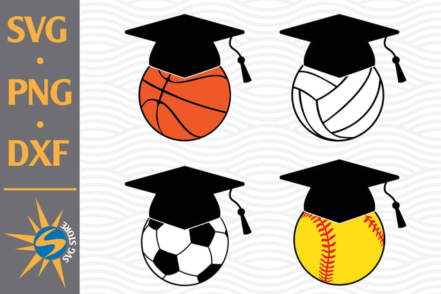 Graduate Sport Ball SVG, PNG, DXF Digital Files Include SVG SVGStoreShop 
