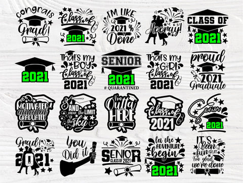 Graduate SVG Bundle, Class of 2021 Svg, Senior Svg SVG TonisArtStudio 