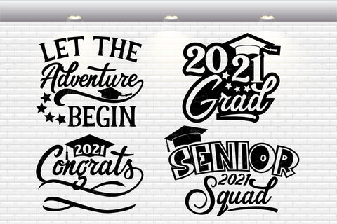 Graduation 2021 Class of 2021 Senor 2021 Bundle - SVG, PNG, DXF, EPS SVG Elsie Loves Design 