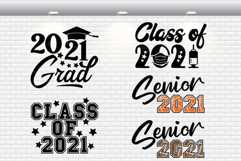 Graduation 2021 Class of 2021 Senor 2021 Bundle - SVG, PNG, DXF, EPS SVG Elsie Loves Design 