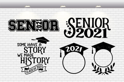 Graduation 2021 Class of 2021 Senor 2021 Bundle - SVG, PNG, DXF, EPS SVG Elsie Loves Design 