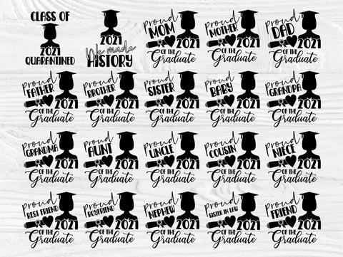 Graduation 2021 SVG Bundle, Class of 2021 Shirts, Graduate Svg SVG TonisArtStudio 