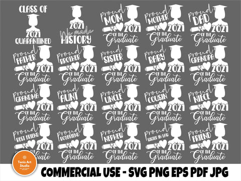 Graduation 2021 SVG Bundle, Graduate Svg Cut Files SVG TonisArtStudio 