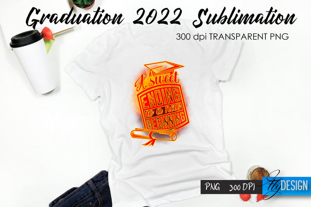 Graduation 2022 T-Shirt Sublimation Design V.17 Sublimation Fly Design 