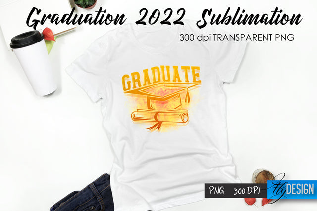 Graduation 2022 T-Shirt Sublimation Design V.23 Sublimation Fly Design 