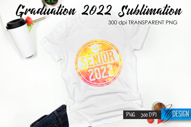 Graduation 2022 T-Shirt Sublimation Design V.3 Sublimation Fly Design 