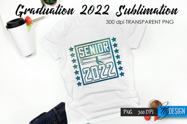 Graduation 2022 T-Shirt Sublimation Design V.9 Sublimation Fly Design 