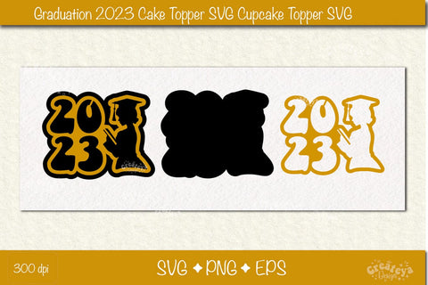 Graduation 2023 cake topper| Cupcake topper| Graduation 2023 Papercut SVG SVG Createya Design 