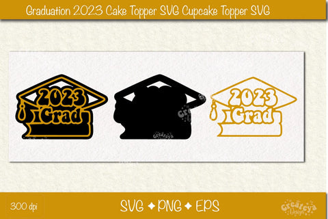 Graduation 2023 cake topper| Cupcake topper| Graduation 2023 Papercut SVG SVG Createya Design 