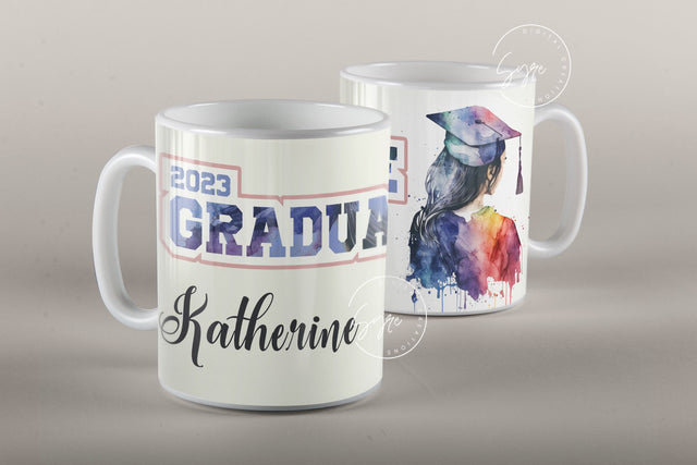 Graduation 2023 Mug, Add Your Own Text, Senior 2023 Mug, Watercolor Mug Design, Graduation Wrap, Senior Mug Png, 11 & 15 Oz Mug Sublimation Sublimation Syre Digital Creations 