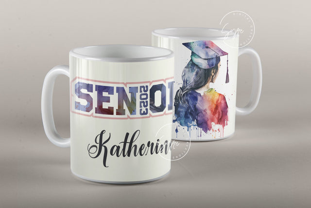 Graduation 2023 Mug, Add Your Own Text, Senior 2023 Mug, Watercolor Mug Design, Graduation Wrap, Senior Mug Png, 11 & 15 Oz Mug Sublimation Sublimation Syre Digital Creations 