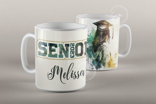 Graduation 2023 Mug, Add Your Own Text, Senior 2023 Mug, Watercolor Mug Design, Graduation Wrap, Senior Mug Png, 11 & 15 Oz Mug Sublimation Sublimation Syre Digital Creations 