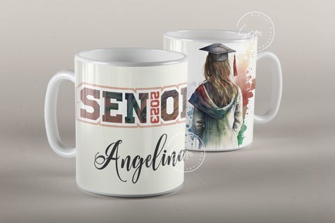 Graduation 2023 Mug, Add Your Own Text, Senior 2023 Mug, Watercolor Mug Design, Graduation Wrap, Senior Mug Png, 11 & 15 Oz Mug Sublimation Sublimation Syre Digital Creations 