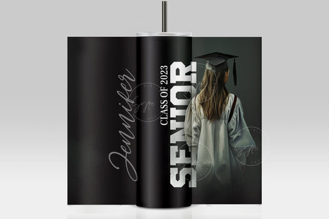 Graduation 2023 Tumbler, Add Your Own Text, Senior 2023 Tumbler, 20oz Skinny Tumbler, Class of 2023, Graduation Wrap, Digital Download Sublimation Syre Digital Creations 