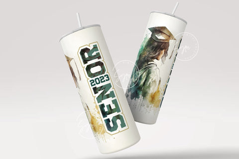 Graduation 2023 Tumbler, Add Your Own Text, Senior 2023 Tumbler, 20oz Skinny Tumbler, Watercolor Design, Graduation Wrap, Digital Download Sublimation Syre Digital Creations 