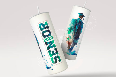 Graduation 2023 Tumbler, Add Your Own Text, Senior 2023 Tumbler, 20oz Skinny Tumbler, Watercolor Design, Graduation Wrap, Digital Download Sublimation Syre Digital Creations 