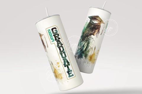 Graduation 2023 Tumbler, Add Your Own Text, Senior 2023 Tumbler, 20oz Skinny Tumbler, Watercolor Design, Graduation Wrap, Digital Download Sublimation Syre Digital Creations 