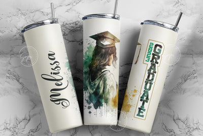 Graduation 2023 Tumbler, Add Your Own Text, Senior 2023 Tumbler, 20oz Skinny Tumbler, Watercolor Design, Graduation Wrap, Digital Download Sublimation Syre Digital Creations 