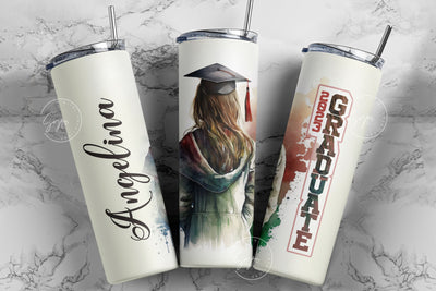 Graduation 2023 Tumbler, Add Your Own Text, Senior 2023 Tumbler, 20oz Skinny Tumbler, Watercolor Design, Graduation Wrap, Digital Download Sublimation Syre Digital Creations 