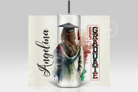Graduation 2023 Tumbler, Add Your Own Text, Senior 2023 Tumbler, 20oz Skinny Tumbler, Watercolor Design, Graduation Wrap, Digital Download Sublimation Syre Digital Creations 