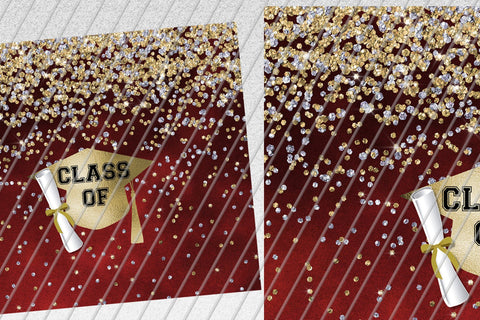 Graduation 20oz Skinny Tumbler Sublimation Burgundy Sublimation Marlene Campos 