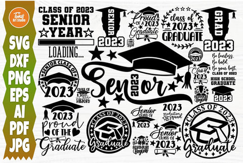 Graduation Bundle SVG, Graduation Svg, Proud of the Graduate Signs, Senior Class of 2023 Svg, Quotes, Cricut Files, Sayings, Silhouette Svg SVG TonisArtStudio 