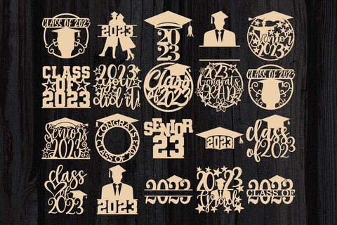 Graduation Cake Topper SVG Bundle, Class Of 2023 Svg, Png, Dxf, Eps, Ai, Pdf, Jpg, Seniors Svg, Grad Cut Files, Cricut, Silhouette Cameo SVG TonisArtStudio 