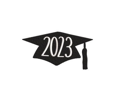 Graduation Cap 2023 Embroidery Design, Graduation 2023 Embroidery File, Class of 2023 Embroidery, 4 sizes, Instant download Embroidery/Applique DESIGNS Nino Nadaraia 