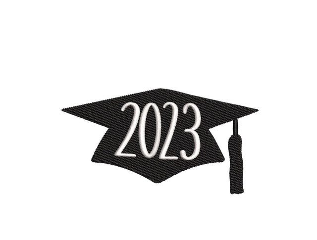 Graduation Cap 2023 Embroidery Design, Graduation 2023 Embroidery File, Class of 2023 Embroidery, 4 sizes, Instant download Embroidery/Applique DESIGNS Nino Nadaraia 