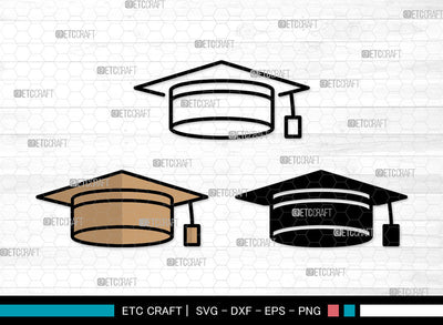 Graduation Cap Icons Color, Graduation Cap Svg, Grad cap Svg, Graduation Cap, Graduation Caps, Graduation Cap Bundle, Icon Bundle, Svg Cut File, Dxf, Eps, Png, SVG ETC Craft 
