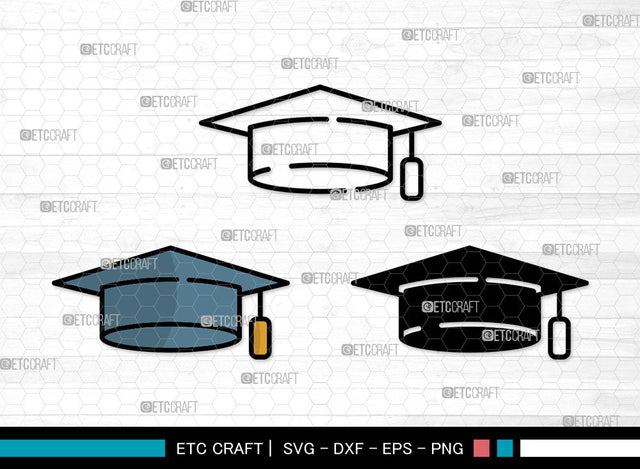 Graduation Cap Icons Color, Graduation Cap Svg, Grad cap Svg, Graduation Cap, Graduation Caps, Graduation Cap Bundle, Icon Bundle, Svg Cut File, Dxf, Eps, Png, SVG ETC Craft 
