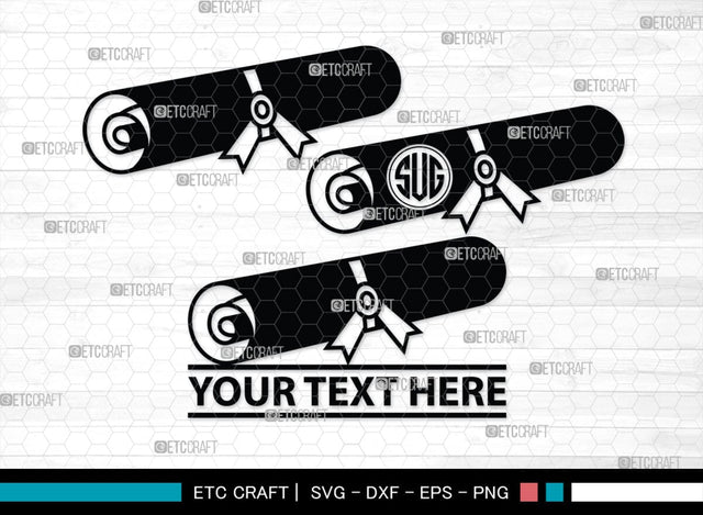 Graduation Cap Monogram, Graduation Cap Silhouette, Graduate SVG, Graduation Svg, Diploma Svg, Graduation Hat Svg, Degree Svg, Graduate Bundle, SB00441 SVG ETC Craft 