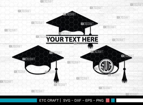 Graduation Cap Monogram, Graduation Cap Silhouette, Graduate SVG, Graduation Svg, Diploma Svg, Graduation Hat Svg, Degree Svg, Graduate Bundle, SB00441 SVG ETC Craft 