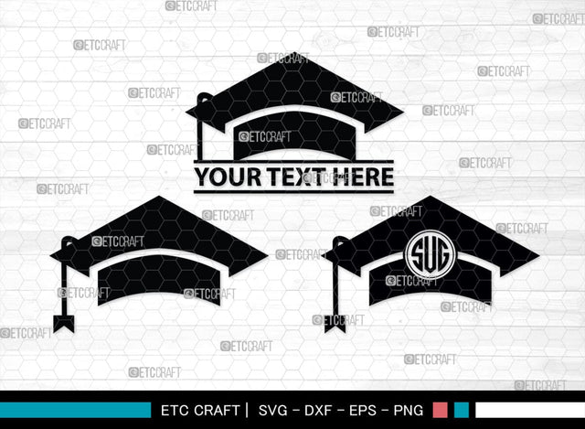 Graduation Cap Monogram, Graduation Cap Silhouette, Graduate SVG, Graduation Svg, Diploma Svg, Graduation Hat Svg, Degree Svg, Graduate Bundle, SB00441 SVG ETC Craft 