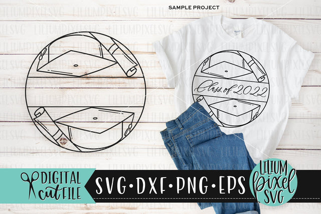Graduation Cap Monogram Name Frame - Graduation SVG SVG Lilium Pixel SVG 