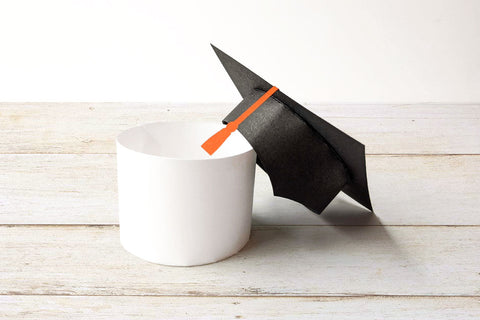 Graduation Cap Round Gift Box SVG 3D Paper Risa Rocks It 