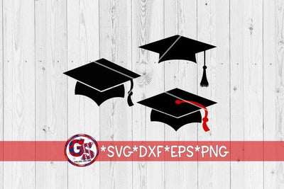 Graduation Cap Set-SVG DXF EPS PNG SVG Greedy Stitches 