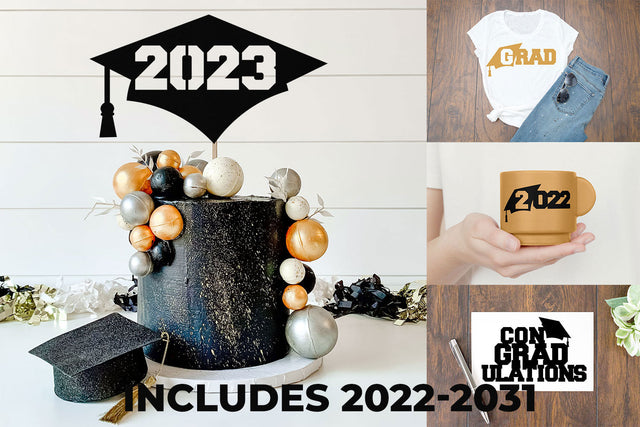 Graduation Cap SVG Bundle SVG Risa Rocks It 