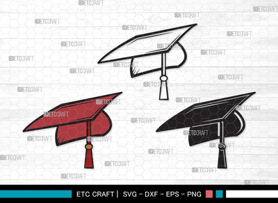 Graduation Cap SVG | Cap Svg | Graduation Svg | Grad Cap Svg | Graduation Cap Clipart SVG ETC Craft 