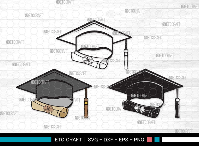 Graduation Cap SVG | Cap Svg | Graduation Svg | Grad Cap Svg | Graduation Cap Clipart SVG ETC Craft 