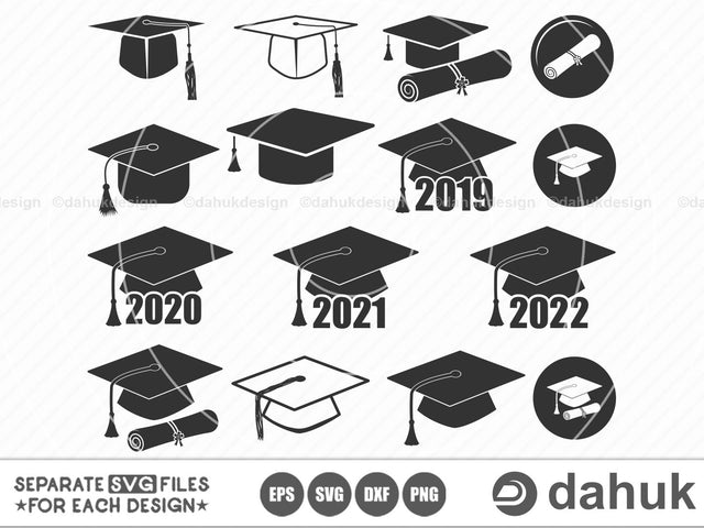 Graduation cap SVG, Graduation cap 2019, 2020, 2021, Cap SVG, Graduation Clipart, Cap, Cut file, for silhouette, cameo files, Design space SVG dahukdesign 