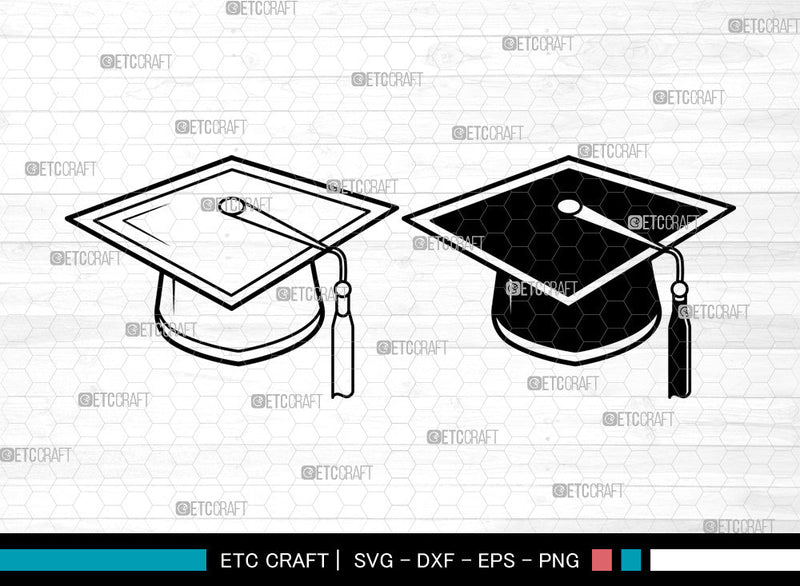 Graduation Cap SVG, Senior Cap Svg, Graduation Hat Svg, Graduate Svg, Graduation Cap Svg SVG ETC Craft 