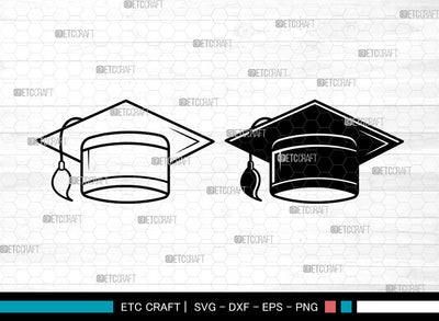 Graduation Cap SVG, Senior Cap Svg, Graduation Hat Svg, Graduate Svg, Graduation Cap Svg SVG ETC Craft 
