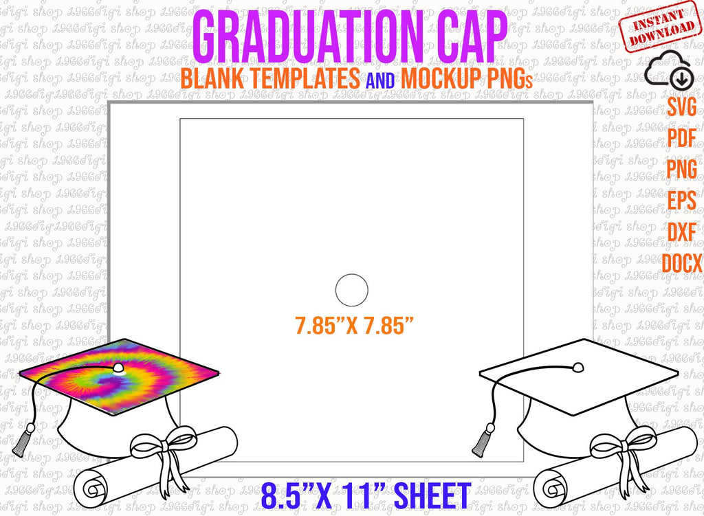Graduation Cap Template, Blank Graduation Cap, Graduation Cap Svg ...