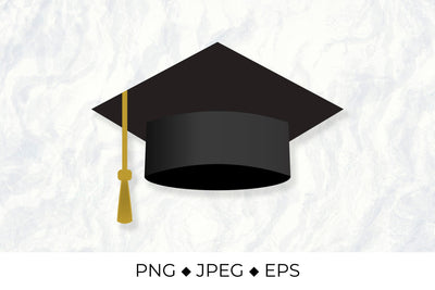 Graduation cap. University or college graduation hat with tassel Sublimation LaBelezoka 